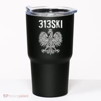 313SKI Detroit Michigan Area Code 313 Polish Pride Tumbler thumb 0