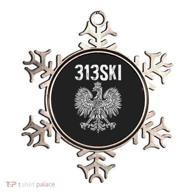 313SKI Detroit Michigan Area Code 313 Polish Pride Ornament