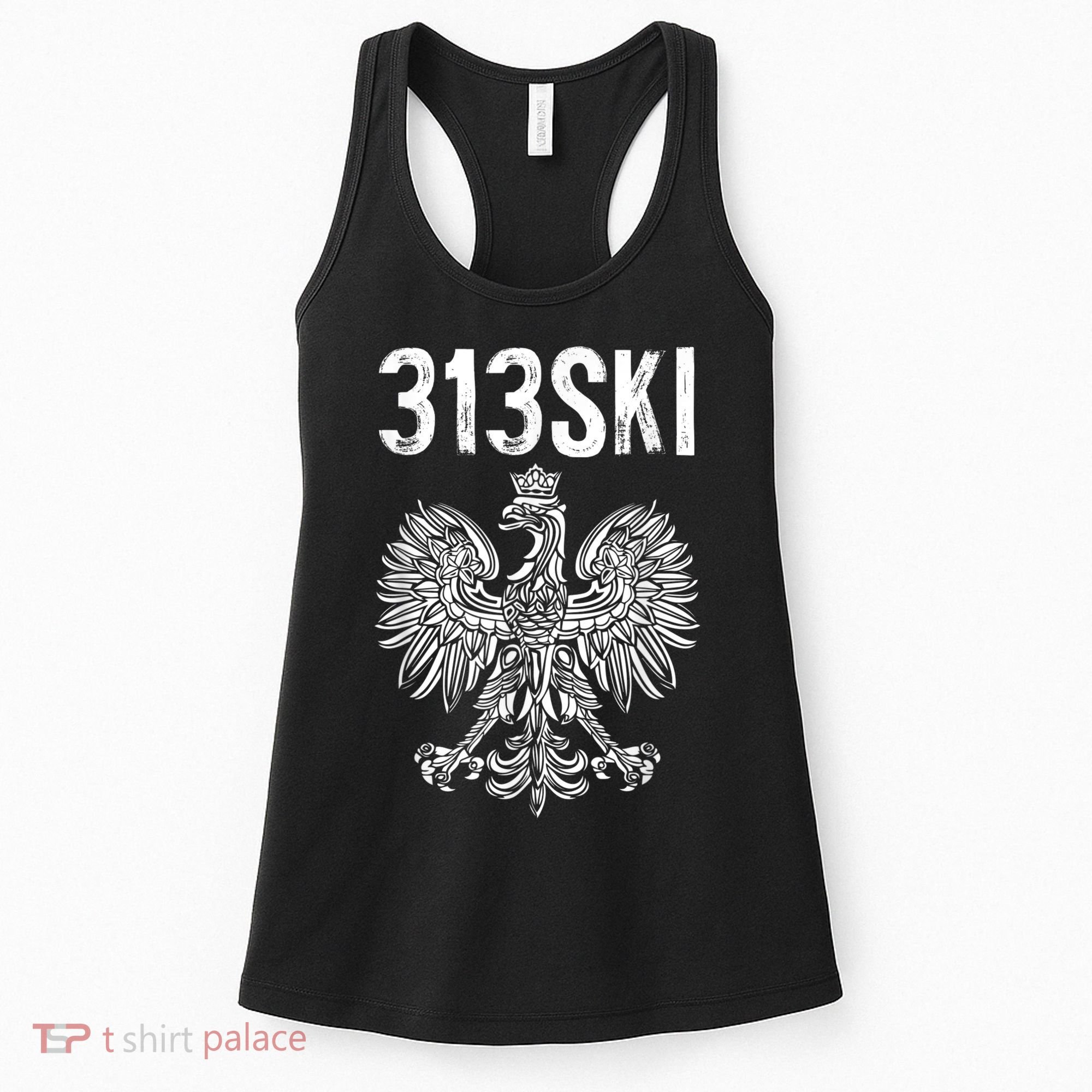 313SKI Detroit Michigan Area Code 313 Polish Pride Women's Tank Top