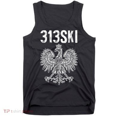 313SKI Detroit Michigan Area Code 313 Polish Pride Tank Top