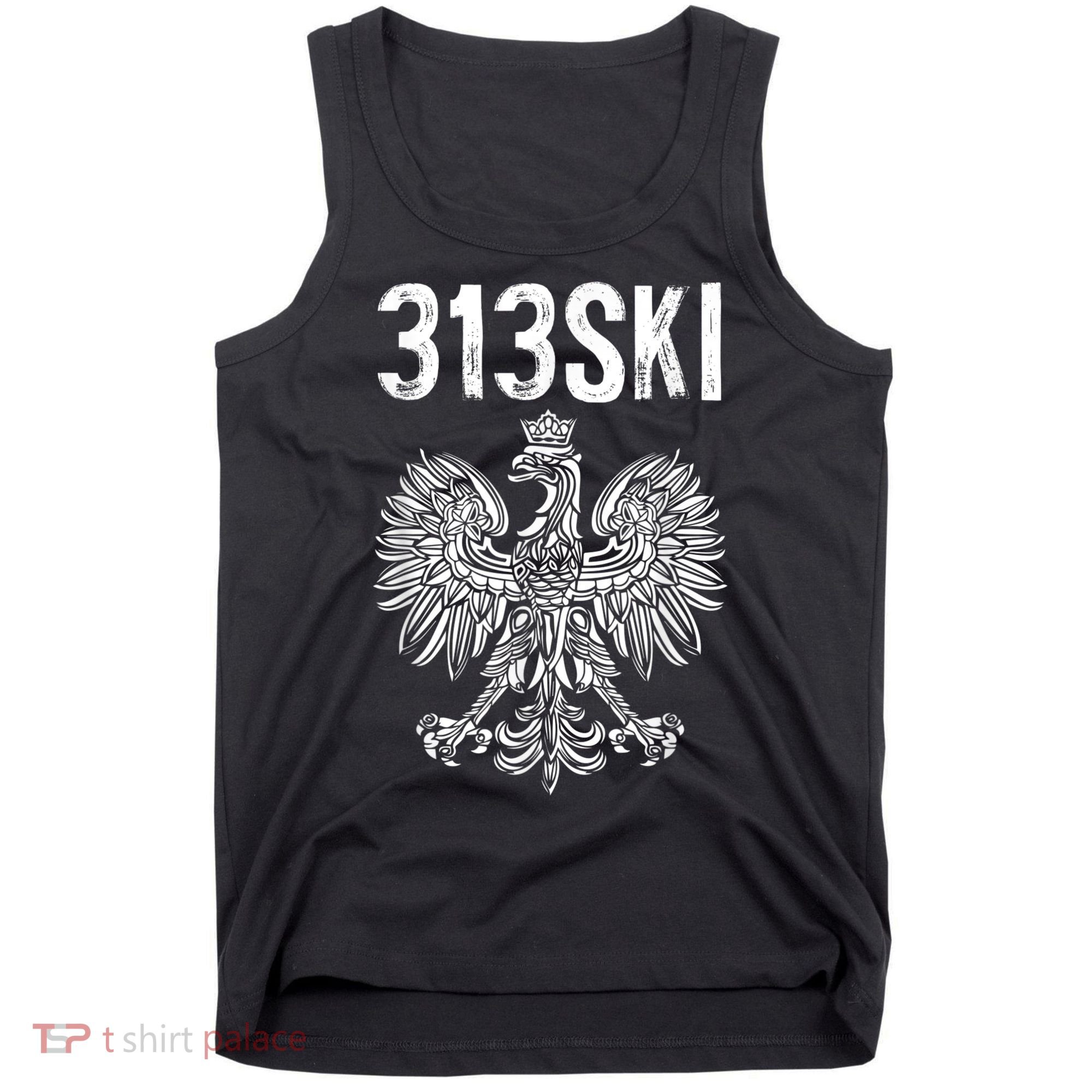313SKI Detroit Michigan Area Code 313 Polish Pride Tank Top
