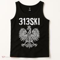 313SKI Detroit Michigan Area Code 313 Polish Pride Tank Top thumb 2