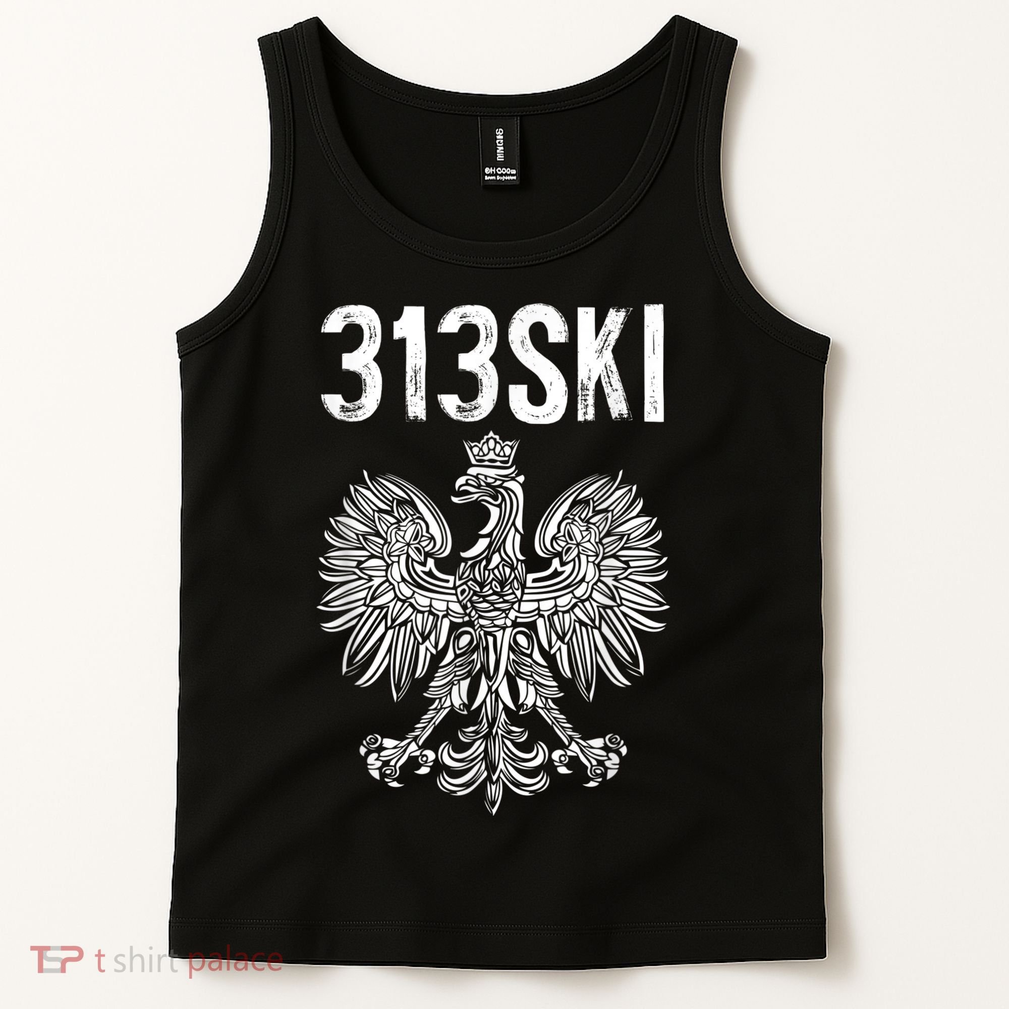 313SKI Detroit Michigan Area Code 313 Polish Pride Tank Top