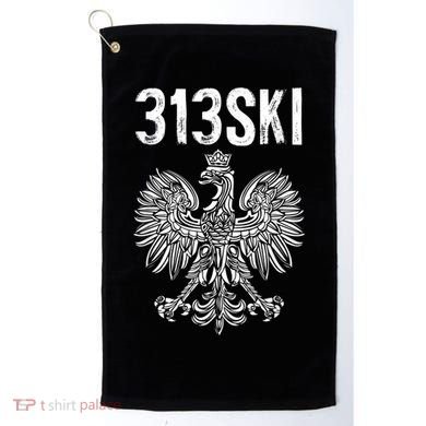 313SKI Detroit Michigan Area Code 313 Polish Pride Golf Towel