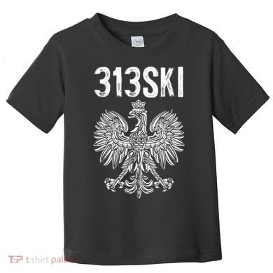 313SKI Detroit Michigan Area Code 313 Polish Pride Toddler T-Shirt