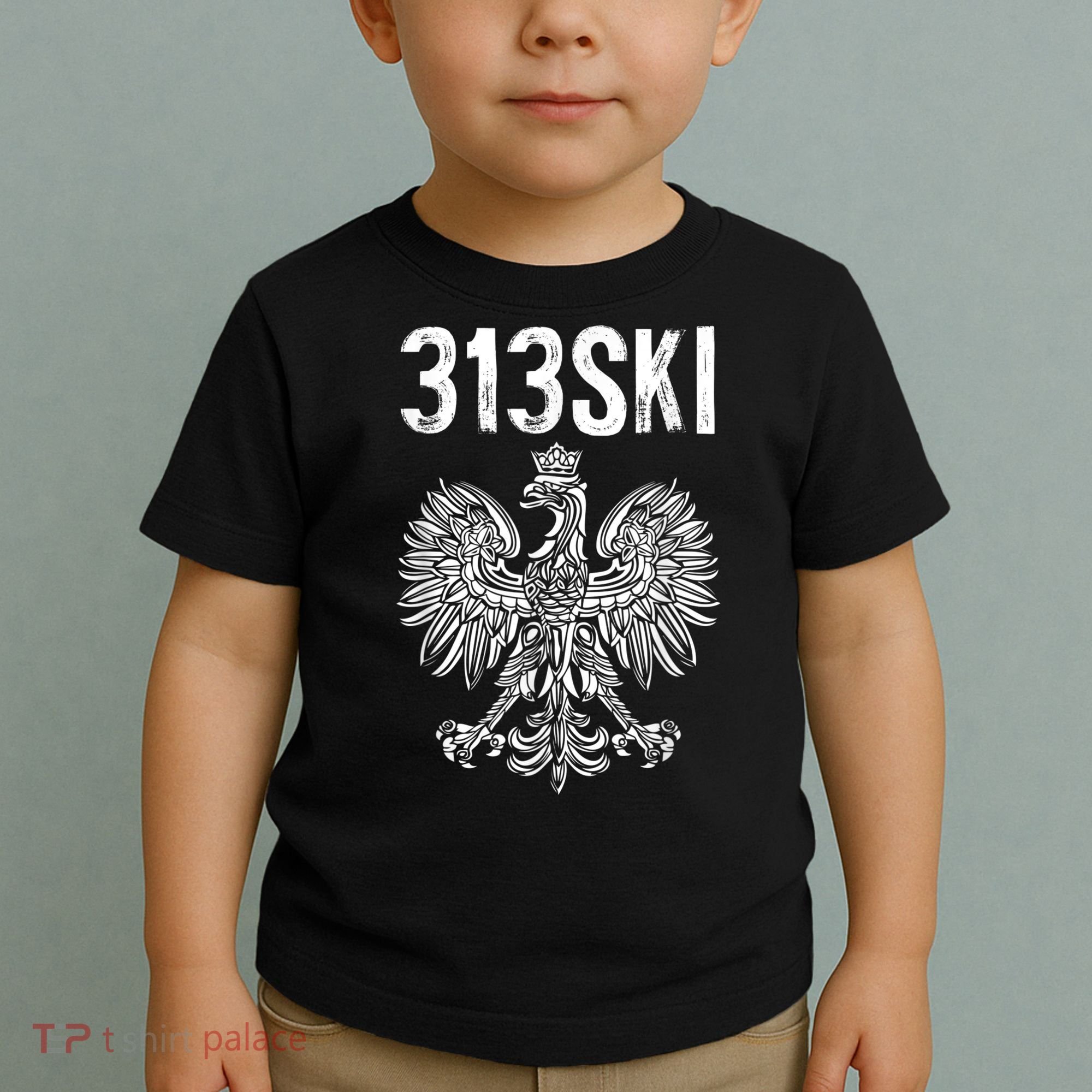 313SKI Detroit Michigan Area Code 313 Polish Pride Toddler T-Shirt