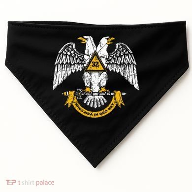 32nd Degree Masonic Scottish Rite Wings Down USA-Made Doggie Bandana