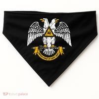 32nd Degree Masonic Scottish Rite Wings Down USA-Made Doggie Bandana thumb 0