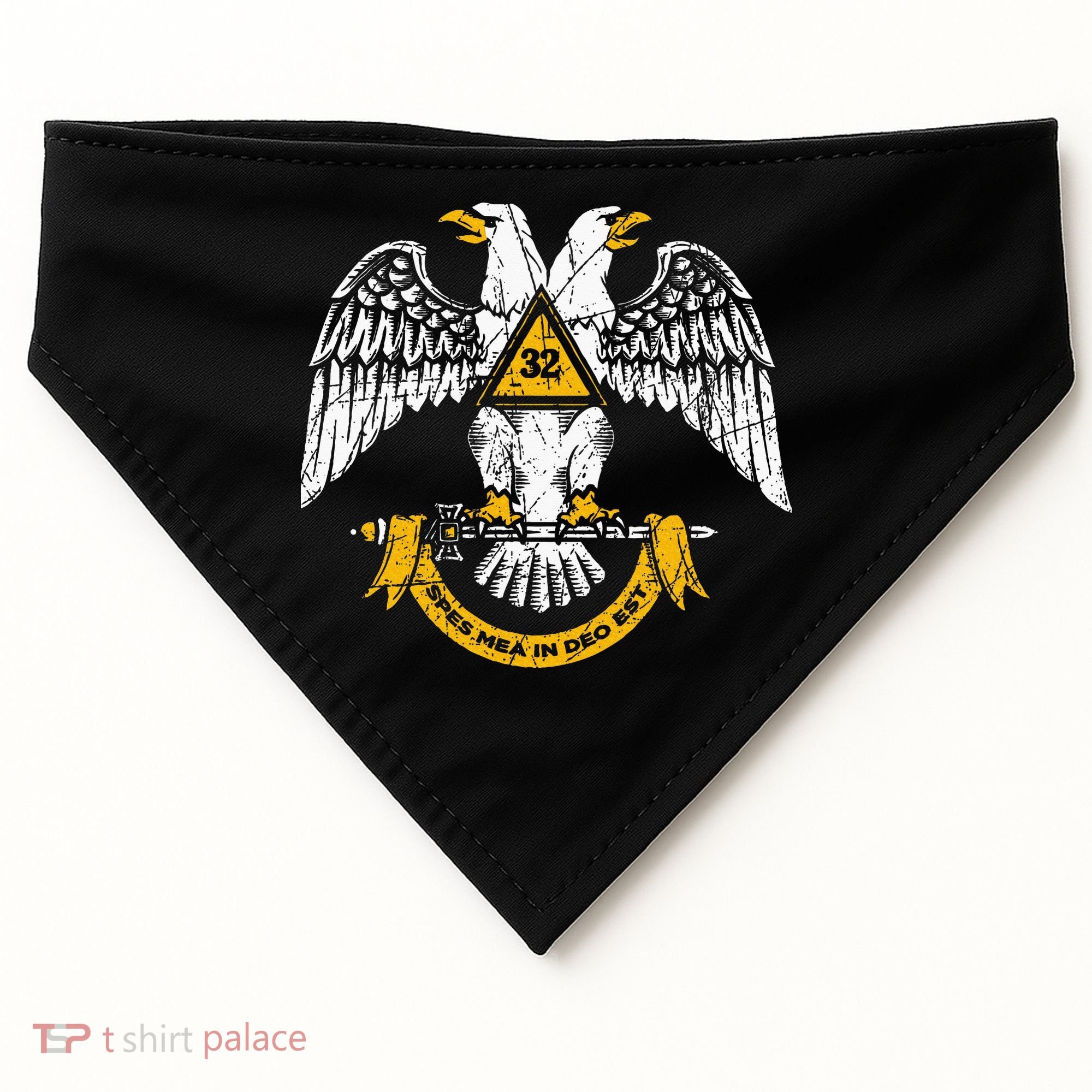 32nd Degree Masonic Scottish Rite Wings Down USA-Made Doggie Bandana