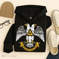 32nd Degree Masonic Scottish Rite Wings Down Hoodie thumb 4