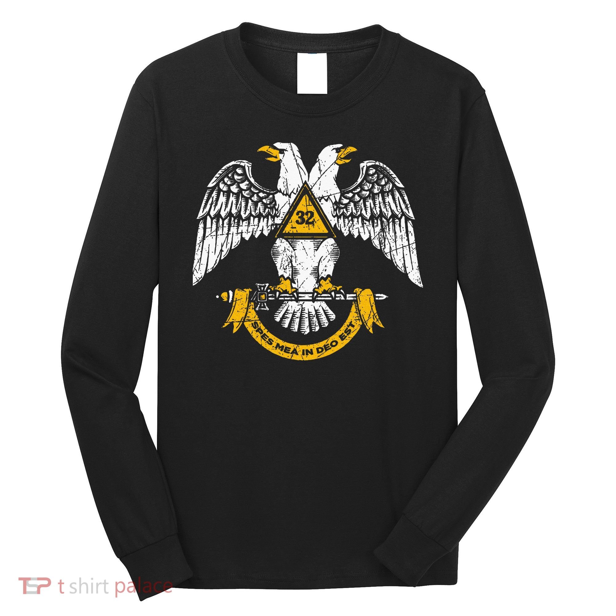 32nd Degree Masonic Scottish Rite Wings Down Long Sleeve Shirt