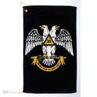32nd Degree Masonic Scottish Rite Wings Down Golf Towel thumb 0