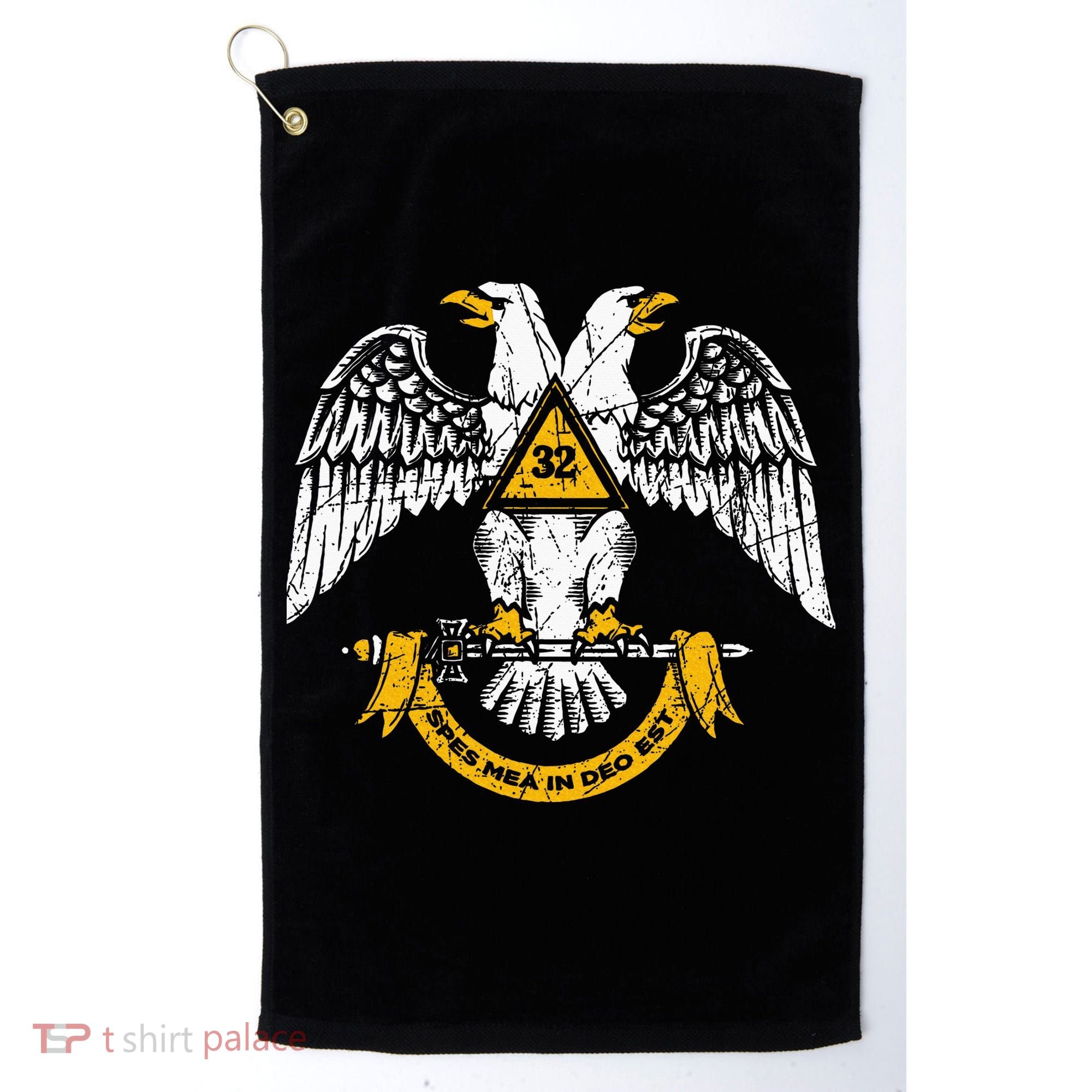 32nd Degree Masonic Scottish Rite Wings Down Golf Towel