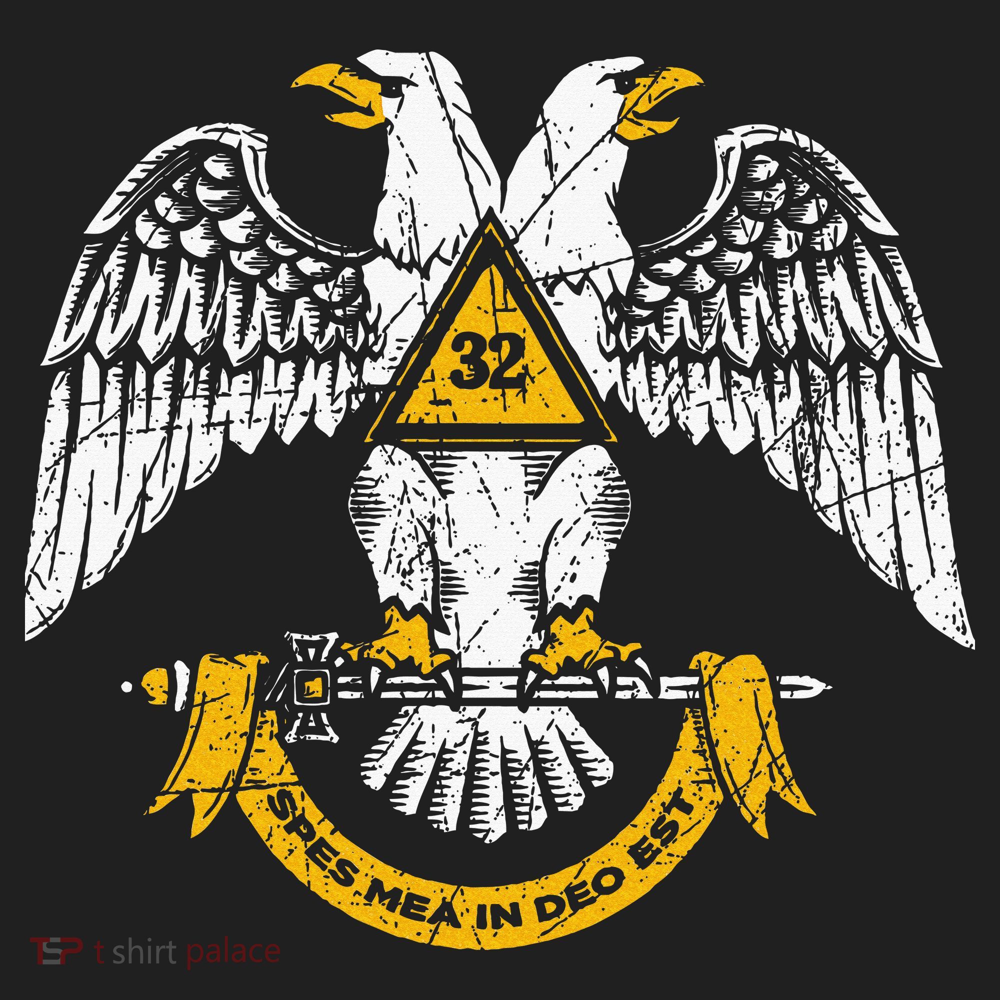 32nd Degree Masonic Scottish Rite Wings Down Golf Towel