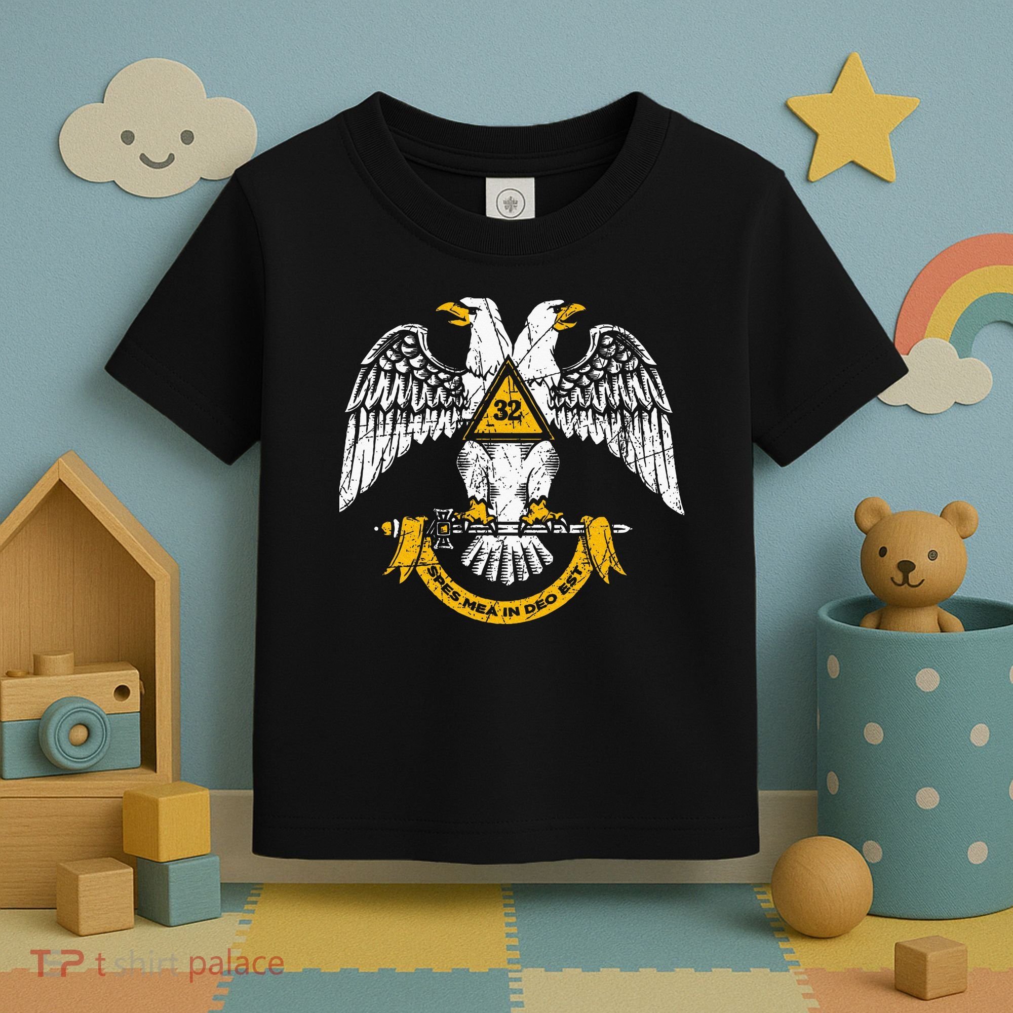 32nd Degree Masonic Scottish Rite Wings Down Toddler T-Shirt