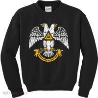 32nd Degree Masonic Scottish Rite Wings Down Kids Sweatshirt thumb 0