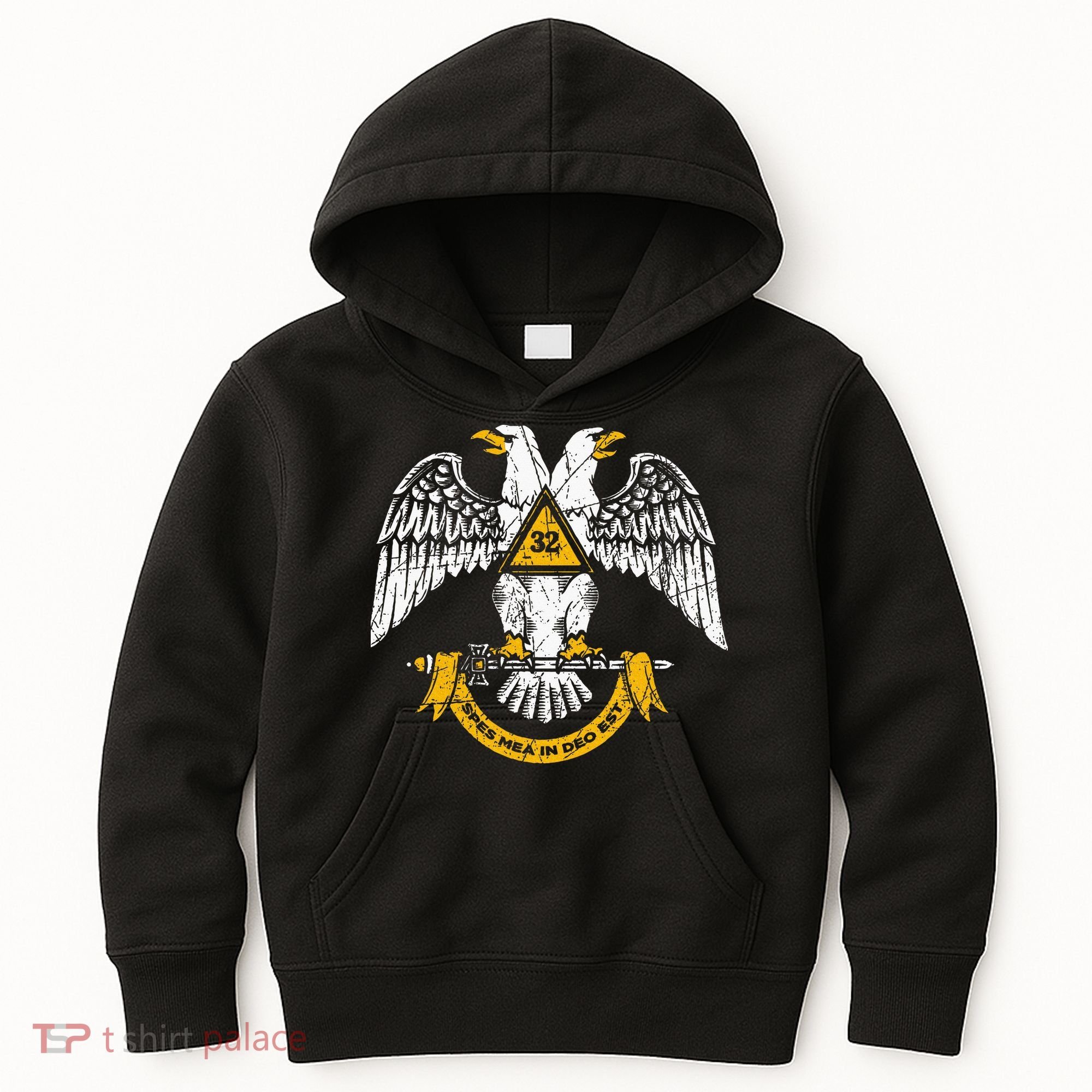 32nd Degree Masonic Scottish Rite Wings Down Kids Hoodie