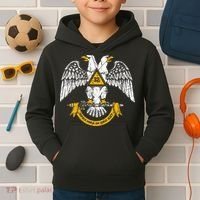 32nd Degree Masonic Scottish Rite Wings Down Kids Hoodie thumb 2