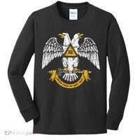 32nd Degree Masonic Scottish Rite Wings Down Kids Long Sleeve Shirt thumb 0