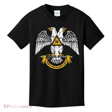 32nd Degree Masonic Scottish Rite Wings Down Kids T-Shirt