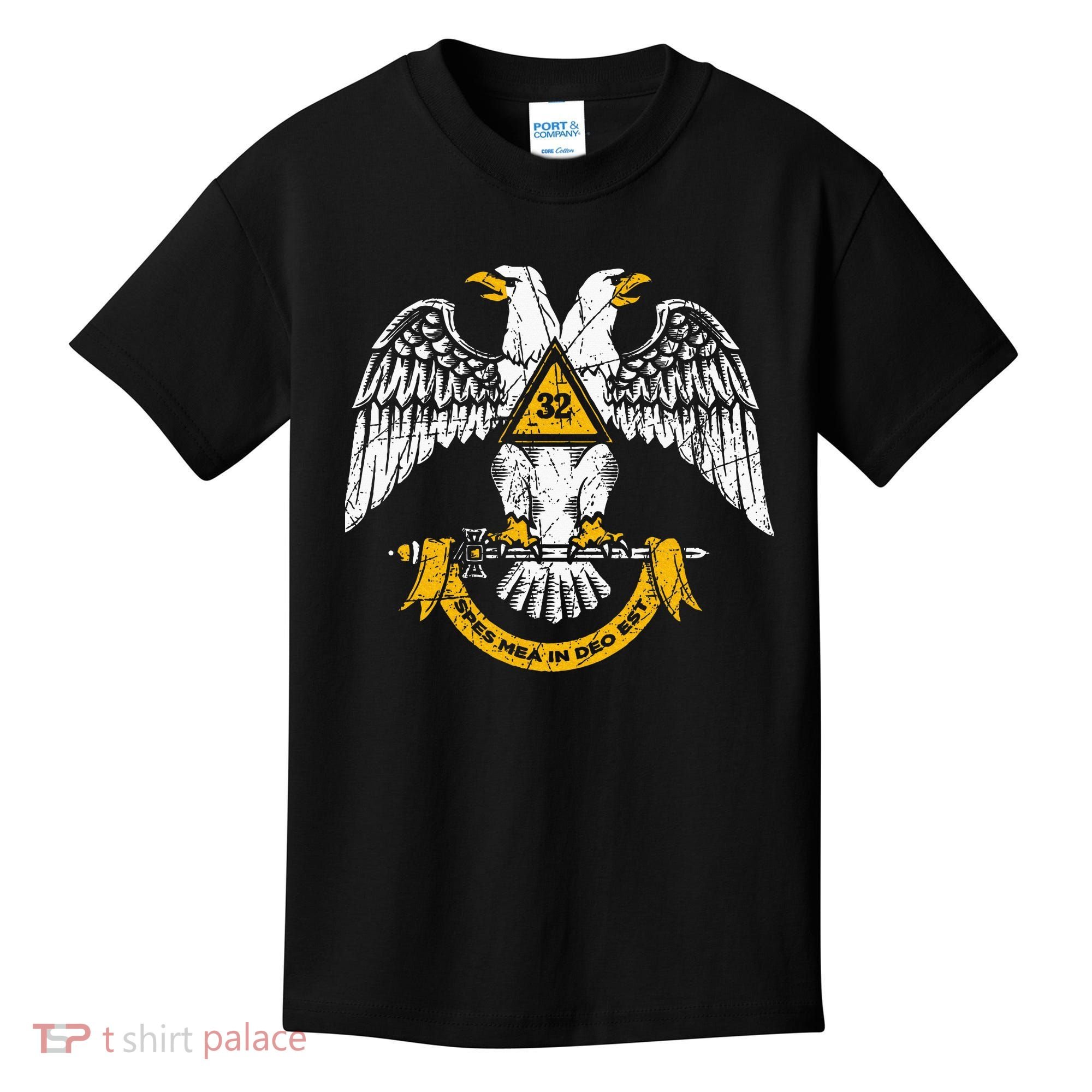 32nd Degree Masonic Scottish Rite Wings Down Kids T-Shirt