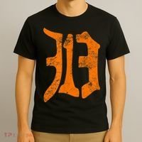 313 Detroit Michigan Vintage Old English D Area Code T-Shirt thumb 3