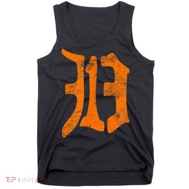313 Detroit Michigan Vintage Old English D Area Code Tank Top