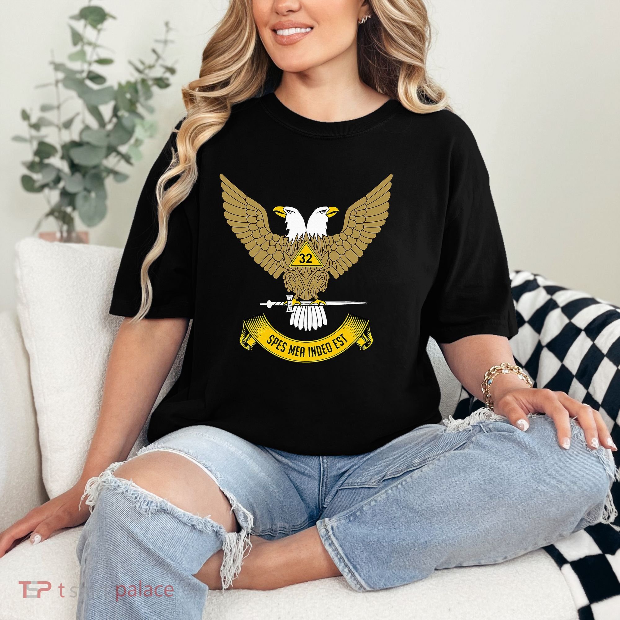32nd Degree Mason Scottish Rite Wings Up Doubleheaded Eagle Comfort Colors T-Shirt