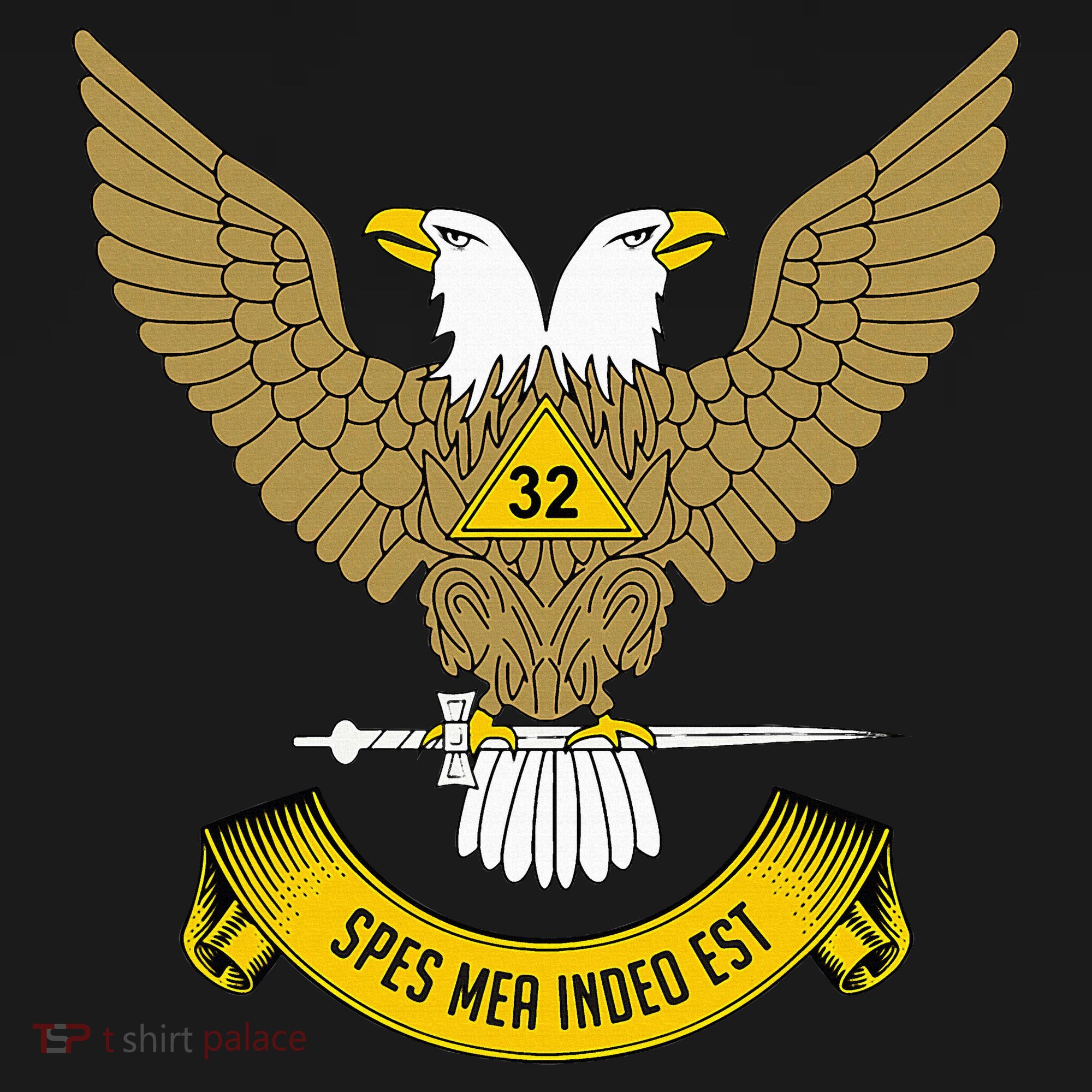 32nd Degree Mason Scottish Rite Wings Up Doubleheaded Eagle Doggie Tank