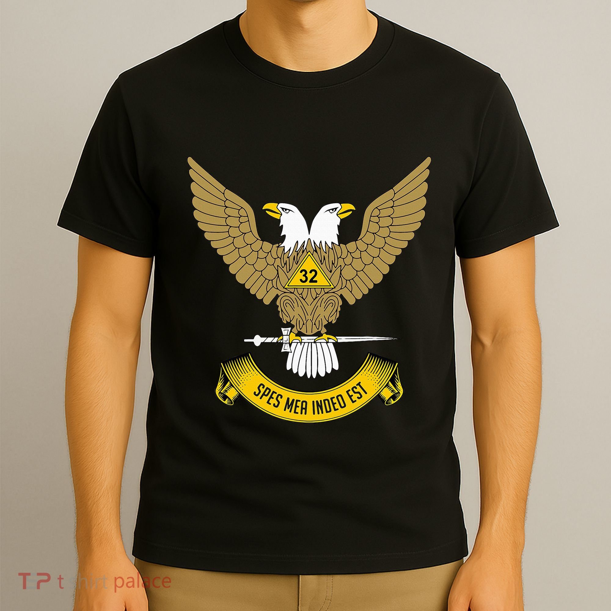 32nd Degree Mason Scottish Rite Wings Up Doubleheaded Eagle T-Shirt