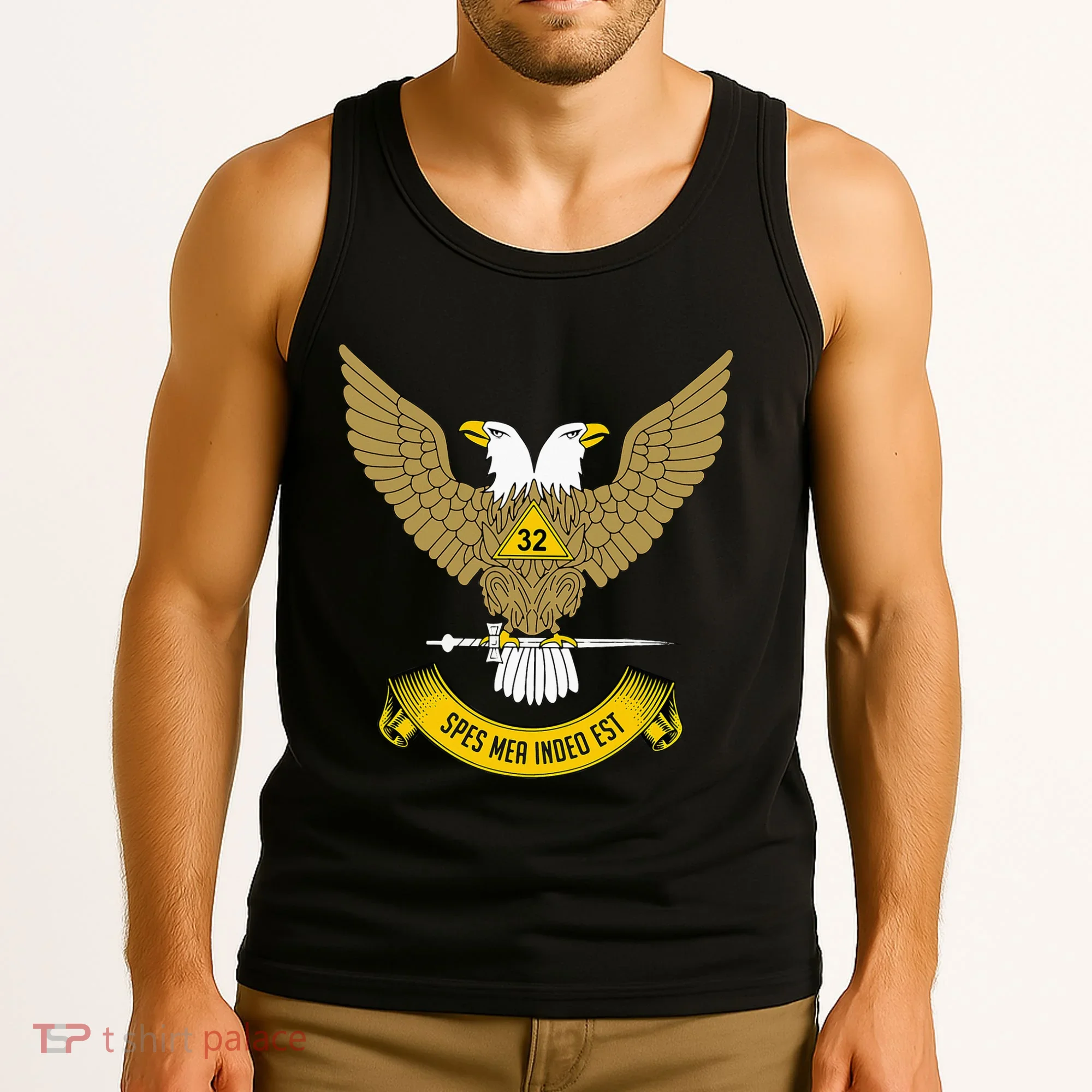 32nd Degree Mason Scottish Rite Wings Up Doubleheaded Eagle Tank Top