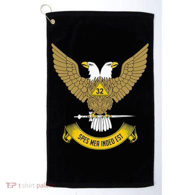 32nd Degree Mason Scottish Rite Wings Up Doubleheaded Eagle Golf Towel