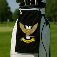 32nd Degree Mason Scottish Rite Wings Up Doubleheaded Eagle Golf Towel thumb 2