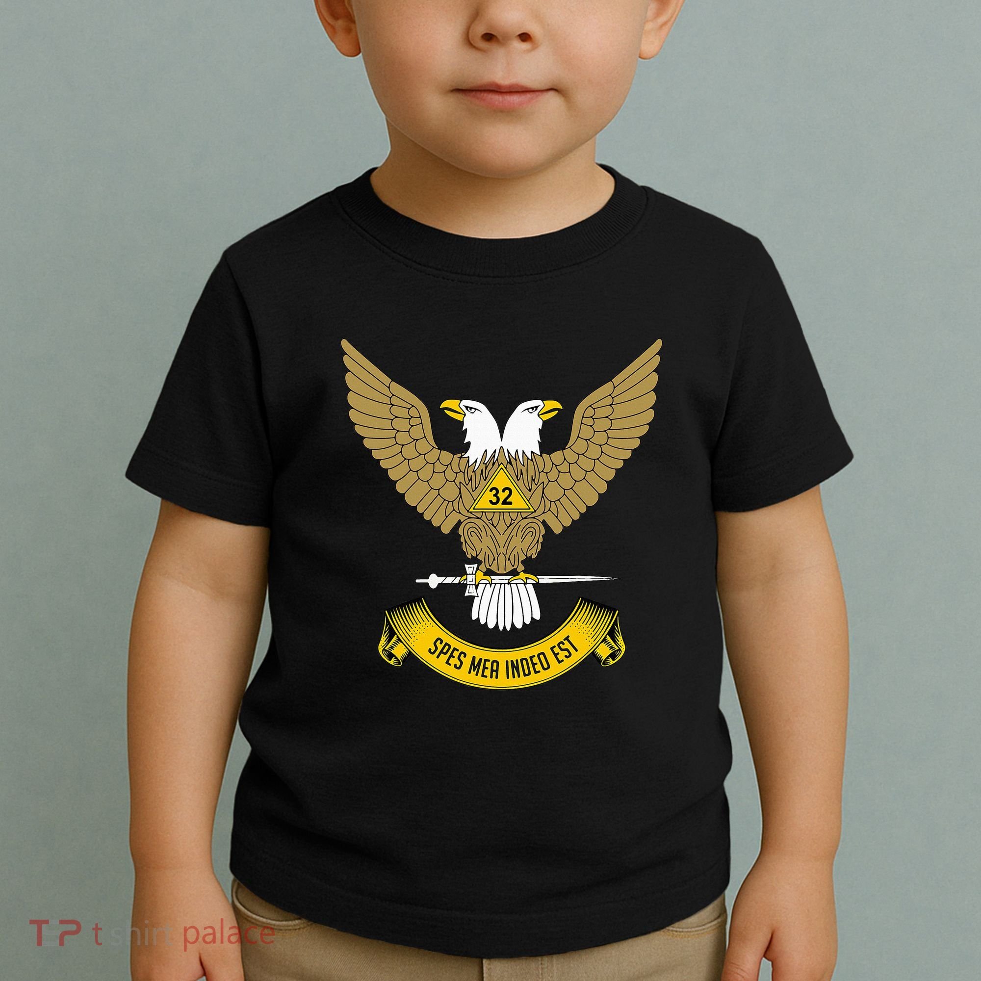 32nd Degree Mason Scottish Rite Wings Up Doubleheaded Eagle Toddler T-Shirt