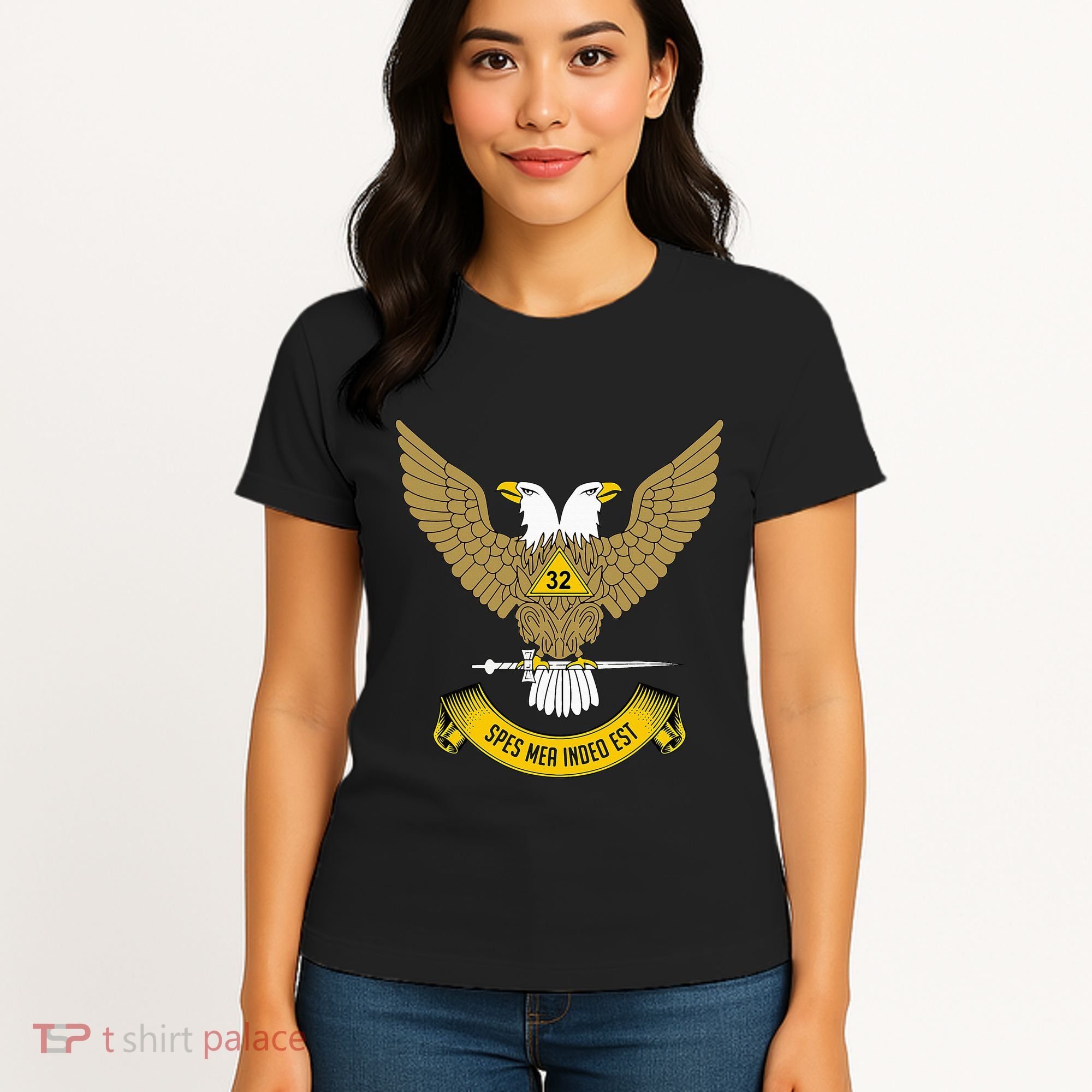 32nd Degree Mason Scottish Rite Wings Up Doubleheaded Eagle Women's T-Shirt