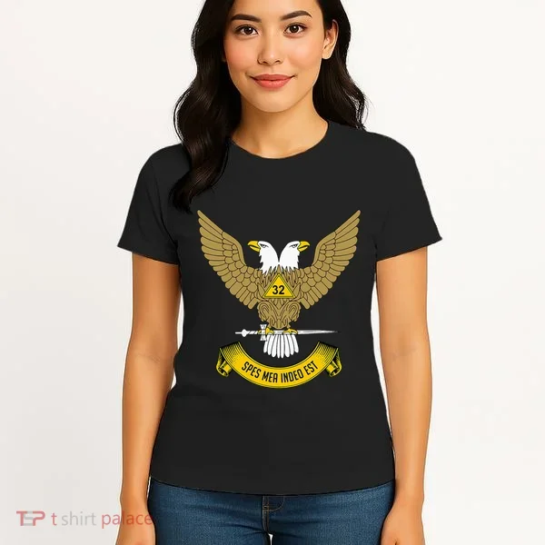 32nd Degree Mason Scottish Rite Wings Up Doubleheaded Eagle Women's T-Shirt