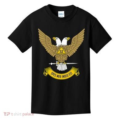 32nd Degree Mason Scottish Rite Wings Up Doubleheaded Eagle Kids T-Shirt