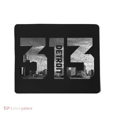 313 Detroit Michigan Area Code Pride Skyline Vintage Mousepad