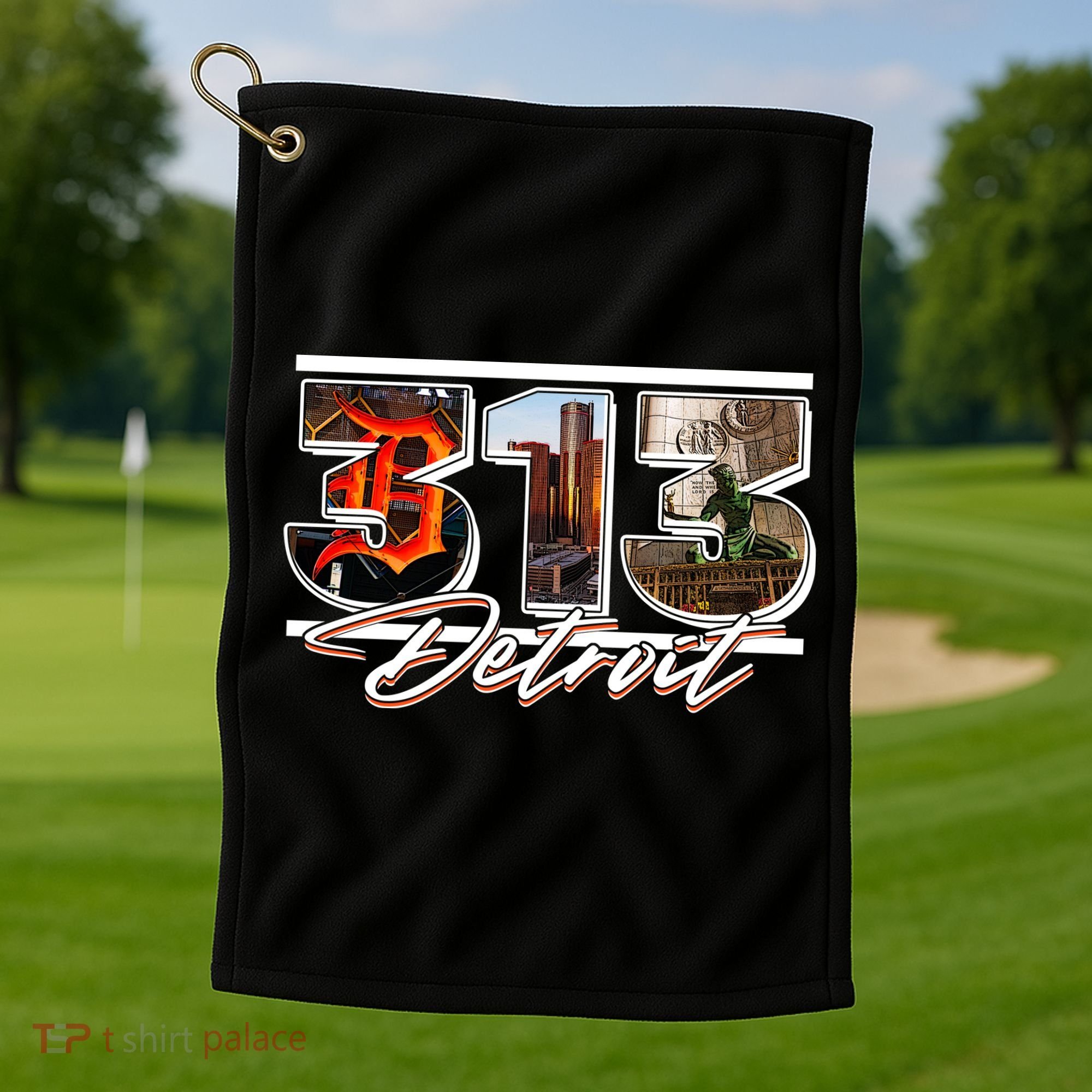 313 Detroit Urban Spirit Golf Towel