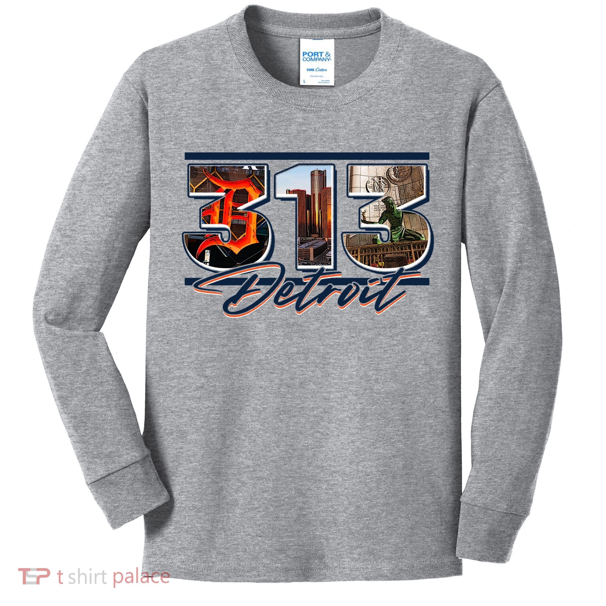 313 Detroit Urban Spirit Kids Long Sleeve Shirt