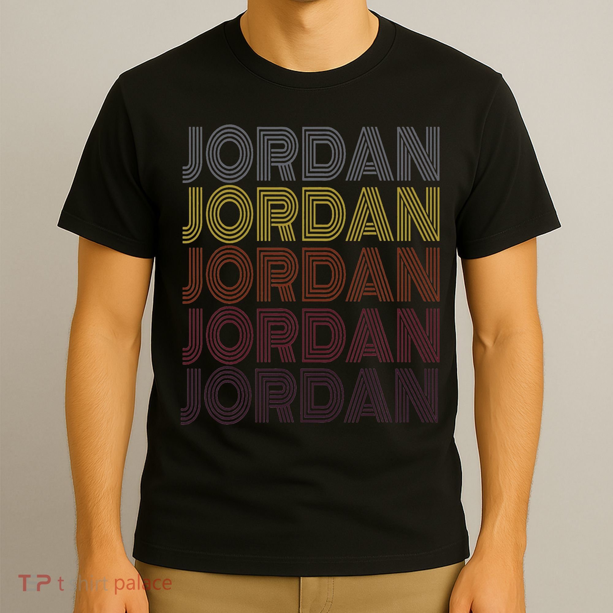 365 First Name Jordan Retro Pattern Vintage Style T-Shirt