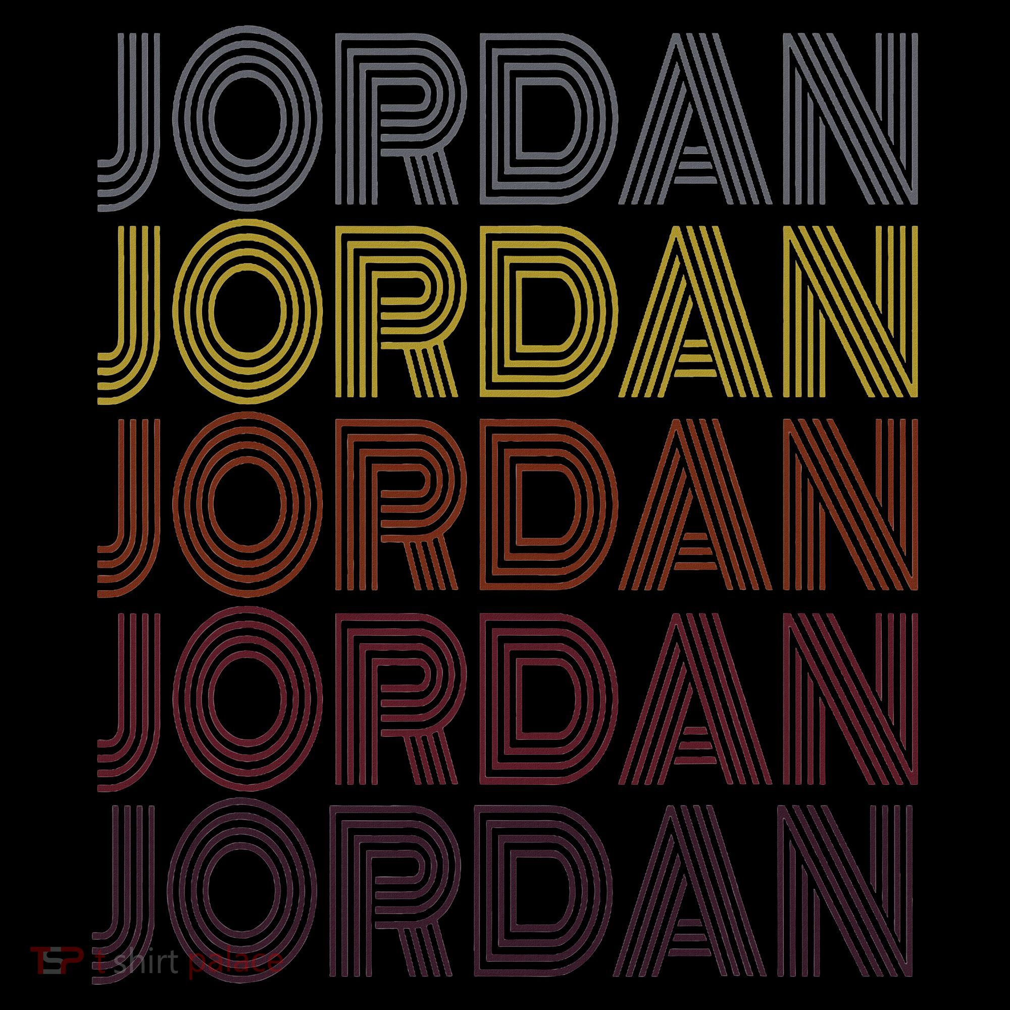 365 First Name Jordan Retro Pattern Vintage Style T-Shirt