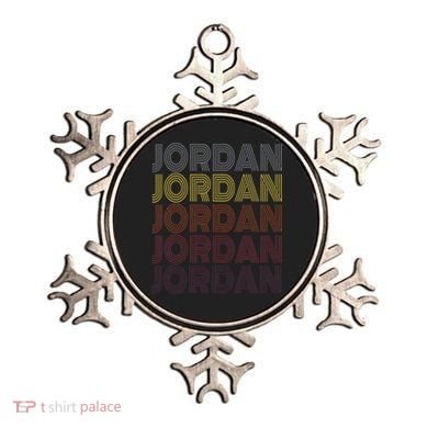 365 First Name Jordan Retro Pattern Vintage Style Ornament