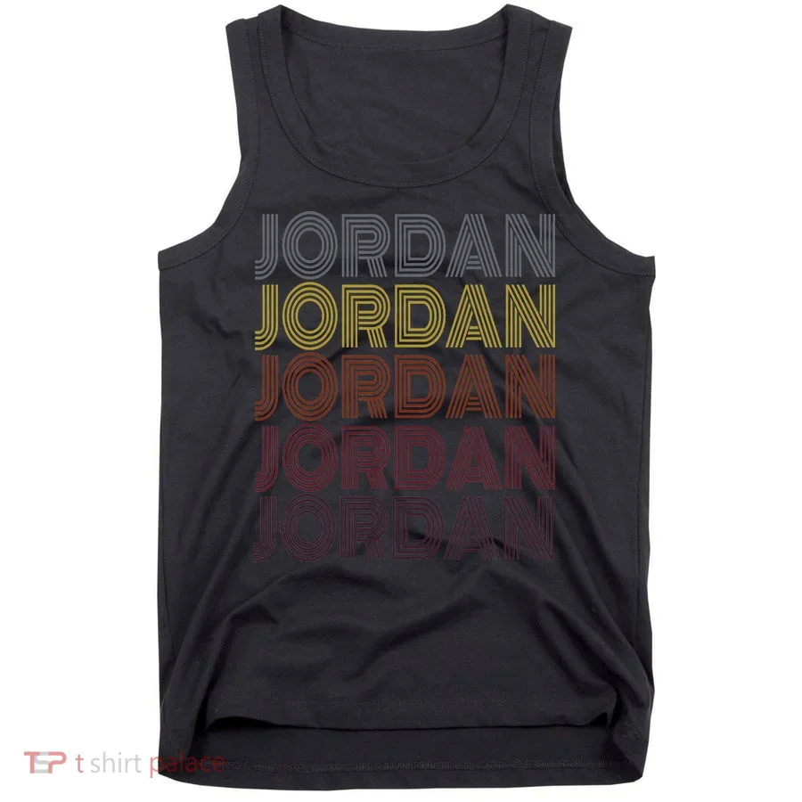 365 First Name Jordan Retro Pattern Vintage Style Tank Top