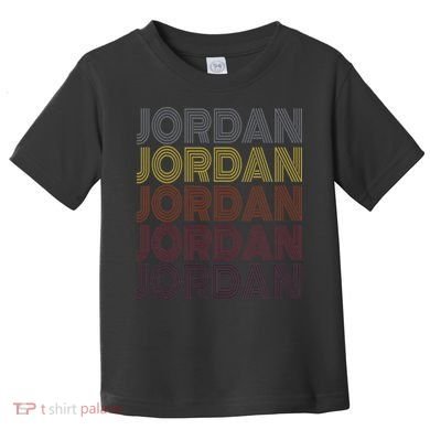 365 First Name Jordan Retro Pattern Vintage Style Toddler T-Shirt