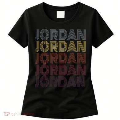 365 First Name Jordan Retro Pattern Vintage Style Women's T-Shirt