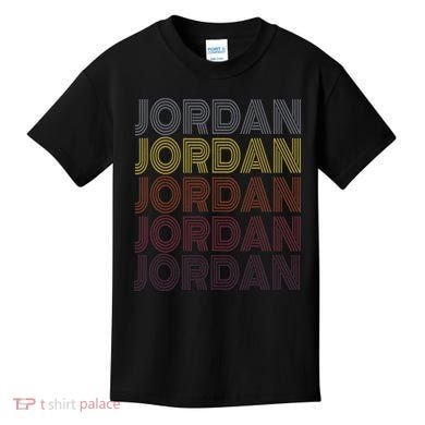 365 First Name Jordan Retro Pattern Vintage Style Kids T-Shirt