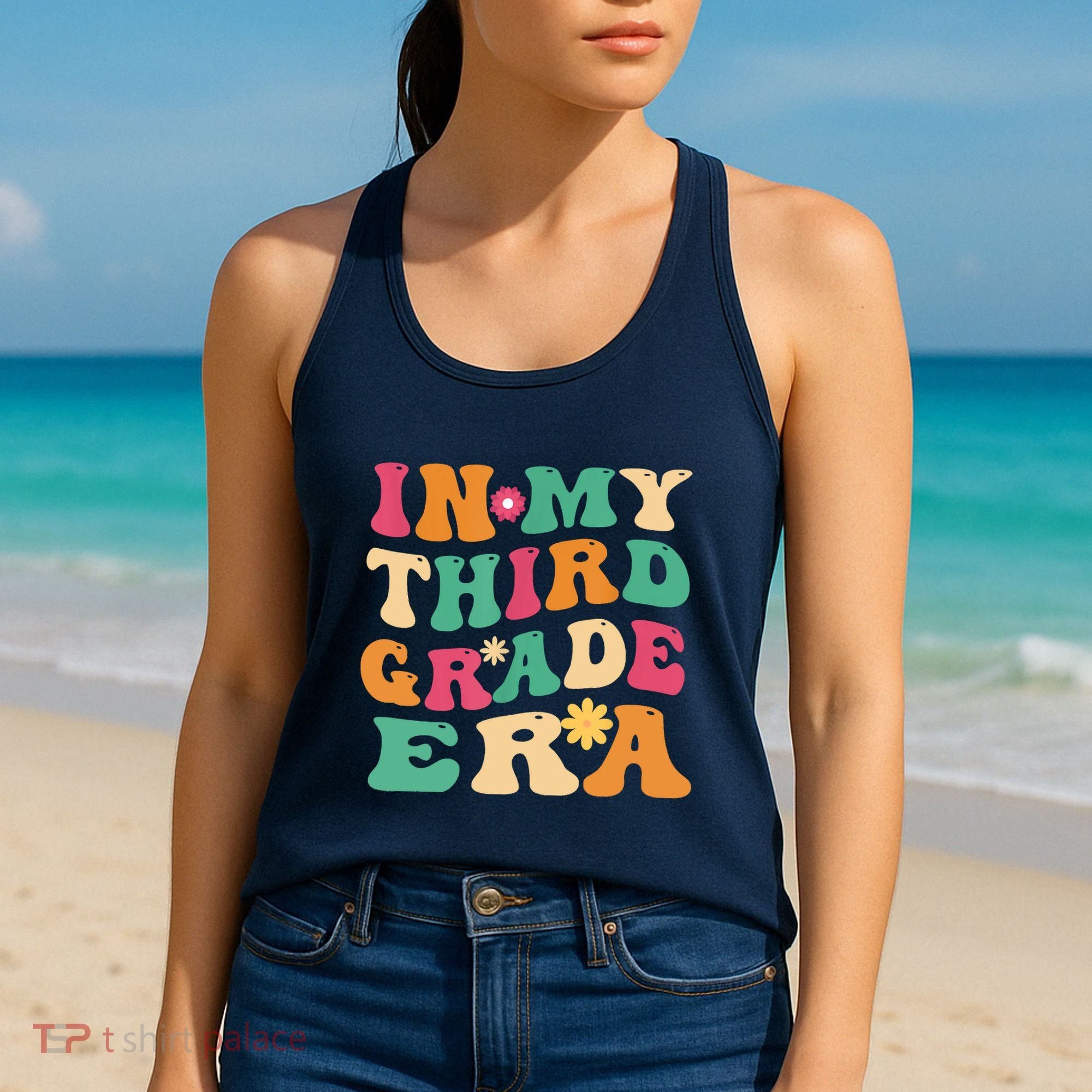 3rd Grade Back To School Retro In My Third Grade Era Teacher Women's Tank Top