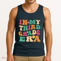 3rd Grade Back To School Retro In My Third Grade Era Teacher Tank Top thumb 3
