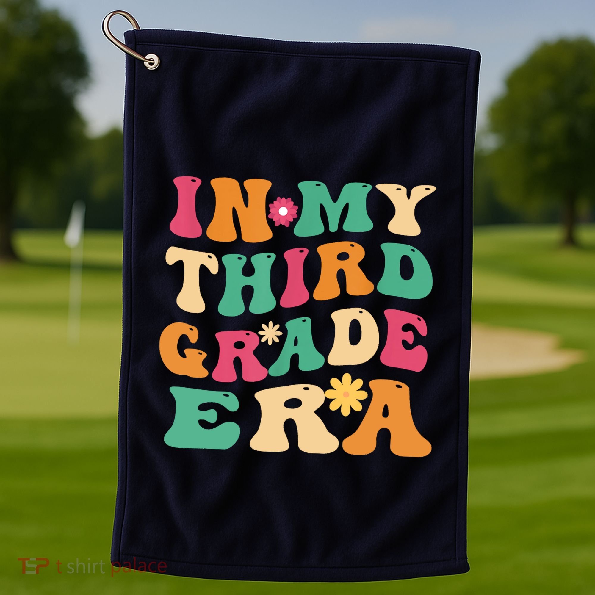 3rd Grade Back To School Retro In My Third Grade Era Teacher Golf Towel